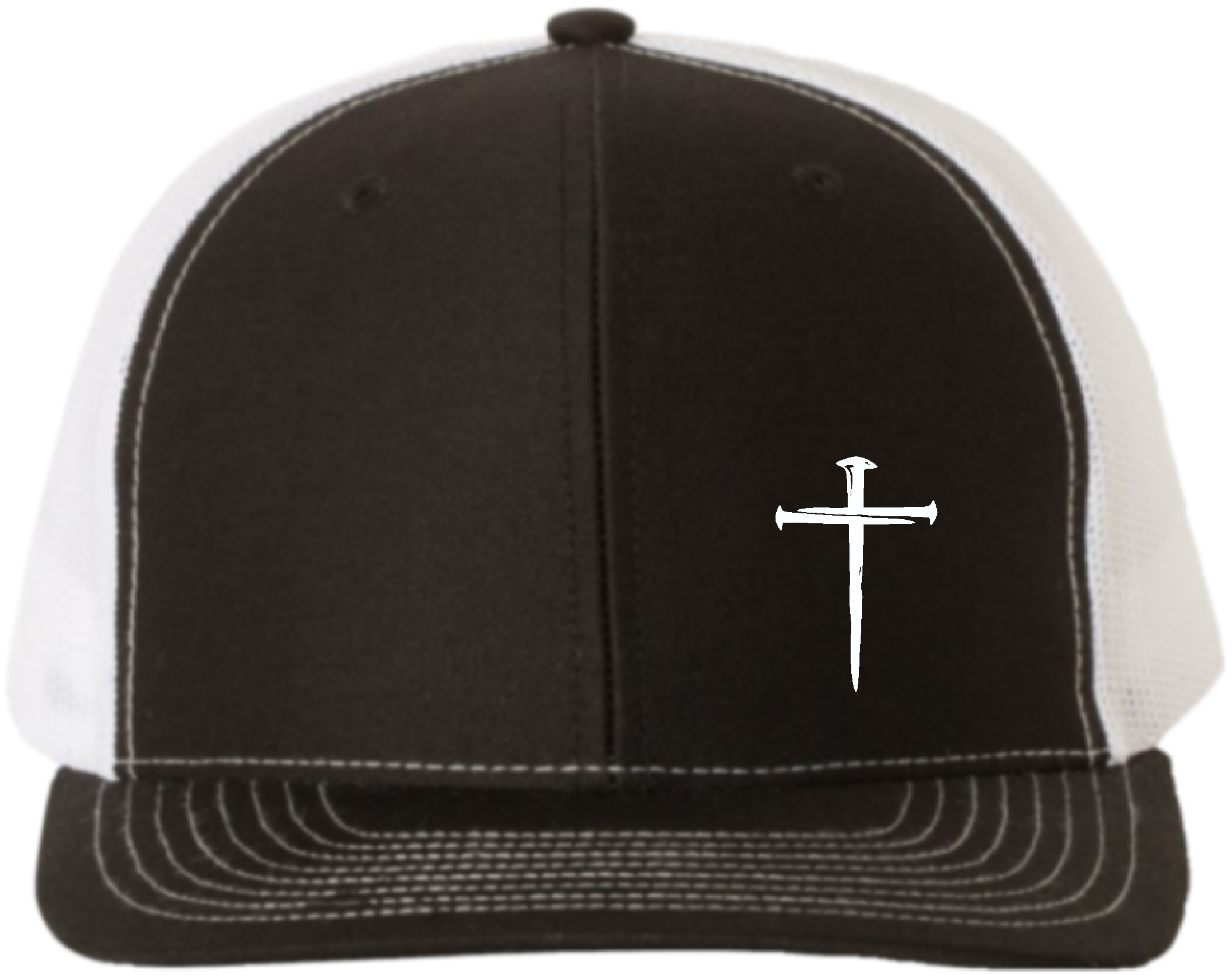 Richardson Black and White Hat – Christian Cross Clothing