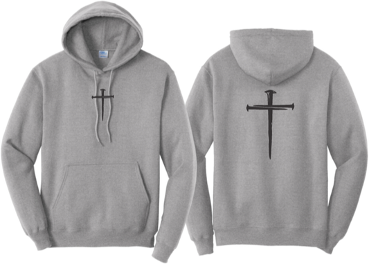 Gray Cross Hoodie